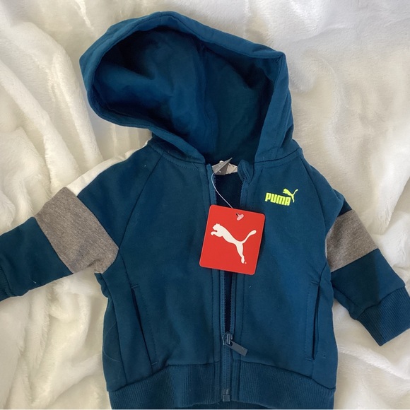 Puma Other - NWT Puma zip up hooded jacket sz 0-3 m